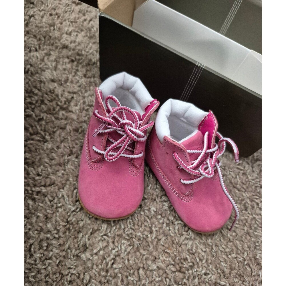 Timberland crib shoe boots size 1 w/ box - pink